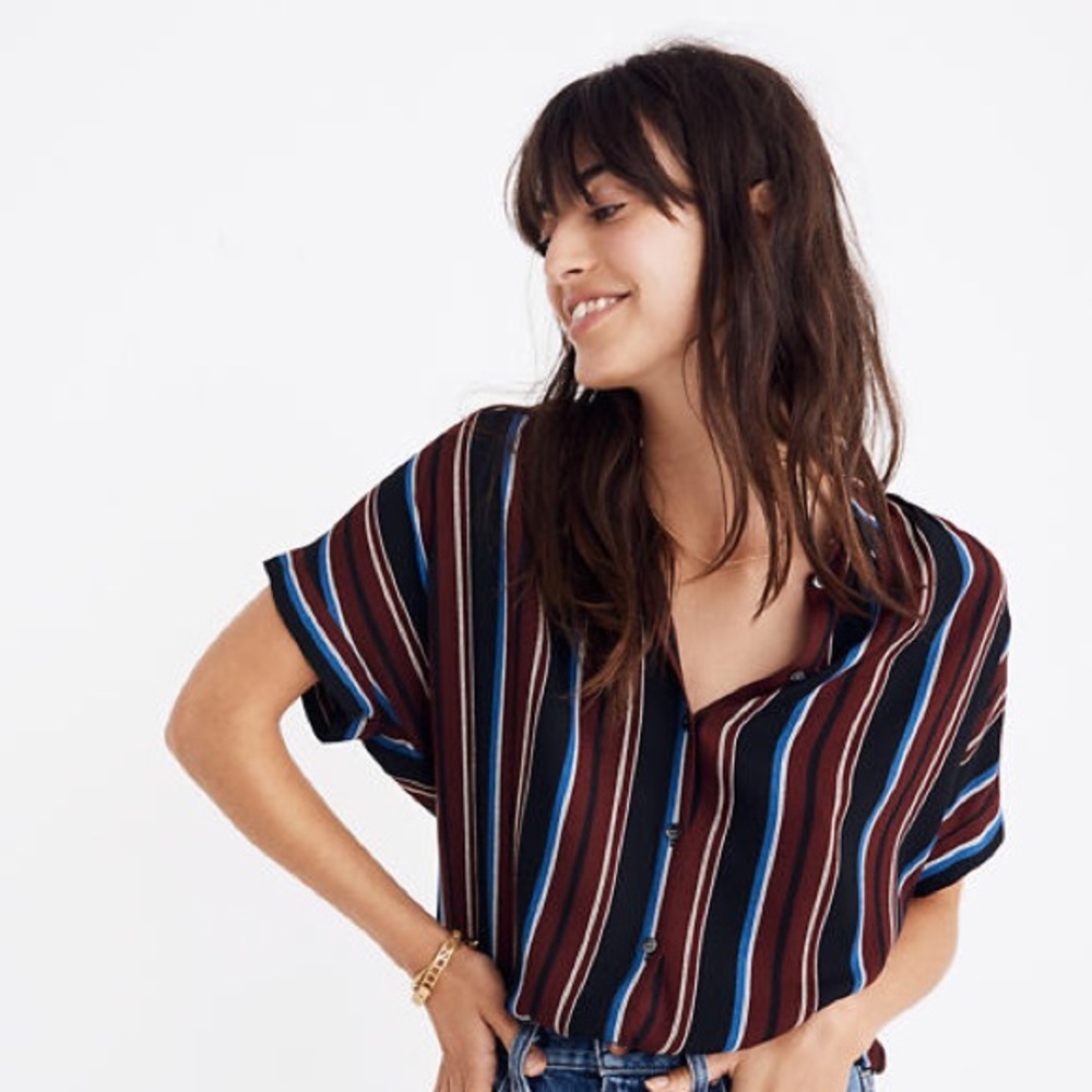 Madewell Striped Drapey Central Shirt